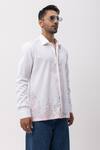 Buy_Kaka Calcutta_White Cotton Embroidery Hand Shirt _Online_at_Aza_Fashions