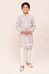 Buy_Petite Pomme_Cream Cotton, Silk Sequins Work Kurta And Pant Set _Online_at_Aza_Fashions