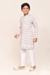 Shop_Petite Pomme_Cream Cotton, Silk Sequins Work Kurta And Pant Set _Online_at_Aza_Fashions