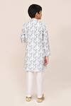 Shop_Petite Pomme_White Cotton, Silk Zari Printed Kurta And Pant Set _at_Aza_Fashions