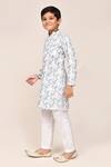Shop_Petite Pomme_White Cotton, Silk Zari Printed Kurta And Pant Set _Online_at_Aza_Fashions