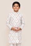 Buy_Petite Pomme_White Cotton, Silk Sequins Work Kurta And Pant Set 