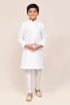 Buy_Petite Pomme_White Silk Embroidery Kurta Pant Set _Online_at_Aza_Fashions