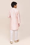 Shop_Arihant Rai Sinha_Pink Silk Embroidery Baby Thread Work Kurta And Pant Set _at_Aza_Fashions