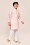 Shop_Arihant Rai Sinha_Pink Silk Embroidery Baby Thread Work Kurta And Pant Set _Online_at_Aza_Fashions