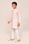 Arihant Rai Sinha_Pink Silk Embroidery Baby Thread Work Kurta And Pant Set _at_Aza_Fashions