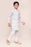 Arihant Rai Sinha_White Cotton, Silk Zari Work Kurta And Pant Set _at_Aza_Fashions