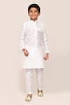 Buy_Petite Pomme_White Silk Sequins Work Kurta Pant Set _Online_at_Aza_Fashions