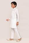 Shop_Petite Pomme_White Silk Sequins Work Kurta Pant Set _Online_at_Aza_Fashions