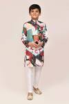 Buy_Petite Pomme_Multi Color Cotton, Silk Multicolour Digital Print Kurta And Pant Set _Online_at_Aza_Fashions