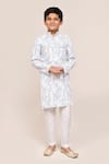 Buy_Petite Pomme_White Cotton, Silk Embroidery Full Kurta Pant Set _Online_at_Aza_Fashions