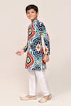 Buy_Petite Pomme_Blue Cotton Multicolour Digital Print Kurta And Pant Set _Online_at_Aza_Fashions