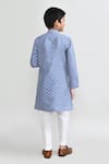 Shop_Arihant Rai Sinha_Blue Silk Zari Work Kurta And Pant Set _at_Aza_Fashions