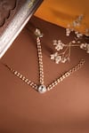 Shop_Vasundhara_Gold Plated Pearls, Gemstones Aarti Adjustable Hathphool _at_Aza_Fashions