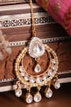 Shop_Vasundhara_Gold Plated Embellished Maangtikka _at_Aza_Fashions
