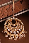 Shop_Vasundhara_Gold Plated Nivriti Rhodium Maangtikka _at_Aza_Fashions