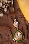 Shop_Vasundhara_Gold Plated Aarti Maangtikka  _at_Aza_Fashions
