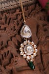 Buy_Vasundhara_Gold Plated Akira Embellished Maangtikka  _at_Aza_Fashions