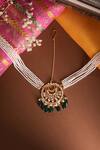 Shop_Vasundhara_Gold Plated Jahanara Mathapatti _at_Aza_Fashions