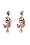 Vasundhara_Gold Plated Pearls, Stones Veera Designer Earrings _Online_at_Aza_Fashions