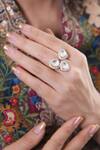 Buy_Vasundhara_Gold Plated Mira Ring  _at_Aza_Fashions