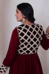 Buy Pomcha Jaipur Maroon Velvet, Net Gota Patti Round , Square Anarkali Set Online at Aza Fashions Buy_Pomcha Jaipur_Maroon Velvet, Net Gota Patti Round , Square Anarkali Set _Online_at_Aza_Fashions