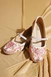 Tiesta_Beige Embroidered Festive Ballerinas _Online_at_Aza_Fashions