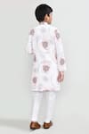 Shop_Petite Pomme_White Cotton, Silk Sequins Work Kurta And Pant Set _at_Aza_Fashions