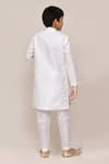 Shop_Arihant Rai Sinha_White Silk Sequins, Embroidery Art Kurta And Pant Set _at_Aza_Fashions