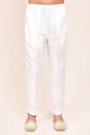 Arihant Rai Sinha_White Silk Sequins, Embroidery Art Kurta And Pant Set _Online_at_Aza_Fashions