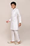 Shop_Arihant Rai Sinha_White Silk Sequins, Embroidery Art Kurta And Pant Set _Online_at_Aza_Fashions