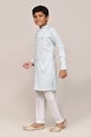 Buy_Petite Pomme_Sky Blue Silk Embroidery Thread Work Kurta And Pant Set _Online_at_Aza_Fashions