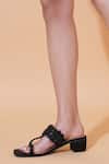 Sole House_Black Lace, Sequins Chantilly Block Heels _at_Aza_Fashions