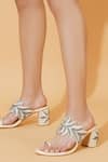 Sole House_Cream Embroidery Block Heels _at_Aza_Fashions