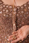 Buy_Vasundhara_Gold Plated Aarti Necklace _at_Aza_Fashions