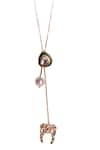 Vasundhara_Gold Plated Aarti Necklace _Online_at_Aza_Fashions