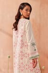 Buy_Seema Nanda_Ivory Cotton, Poplin Embroidery Round Neck Floral Print Kurta Set _Online_at_Aza_Fashions
