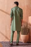 Shop_Seema Nanda_Green Cotton Sage Giza Kurta Set _at_Aza_Fashions