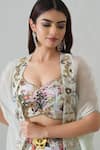 Shop_House Of Akshata_Multi Color Organza, Satin Embroidery Whimsical Vintage-inspired Lehenga Set _Online_at_Aza_Fashions