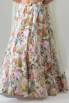 Buy_House Of Akshata_Multi Color Organza, Satin Embroidery Whimsical Vintage-inspired Lehenga Set 