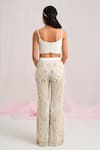 Shop_House Of Akshata_White Georgette, Organza Beads, Embroidery Scoop Neck Embellished Co-ord Set _at_Aza_Fashions