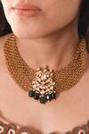 Buy_Vasundhara_Gold Plated Jahanara Necklace _at_Aza_Fashions
