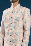 Arihant Rai Sinha_Multi Color Silk Embroidery Designer Sherwani Set _at_Aza_Fashions