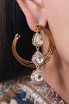 Buy_Vasundhara_Gold Plated Stones Designer Charul Earrings _at_Aza_Fashions