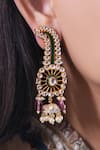 Buy_Vasundhara_Multi Color Pearls, Stones Suhani Designer Earrings _at_Aza_Fashions