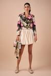 Buy Shriya Som Multi Color Canvas Collared Floral Biker Jacket Online at Aza Fashions Buy_Shriya Som_Multi Color Canvas Collared Floral Biker Jacket _Online_at_Aza_Fashions