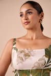 Buy_Shriya Som_Multi Color Cotton Fabric Flowers Square Neck Hydrangea Midi Dress _Online_at_Aza_Fashions