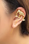 Buy_Studio6 Jewels_Gold Plated Crystals, Pearls Earrings _at_Aza_Fashions