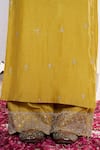 Amrta By Guneet Kondal_Yellow Silk, Chanderi, Viscose, Shantoon Embroidery Adda Work Kurta And Pant Set _Online_at_Aza_Fashions