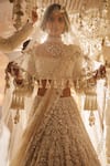 Buy_Seema Gujral_Ivory Pearls Hand Embroidered Chaadar Dupatta _at_Aza_Fashions